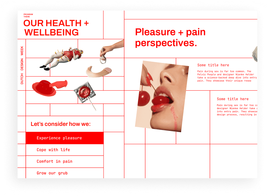 Unconventional navigation layout